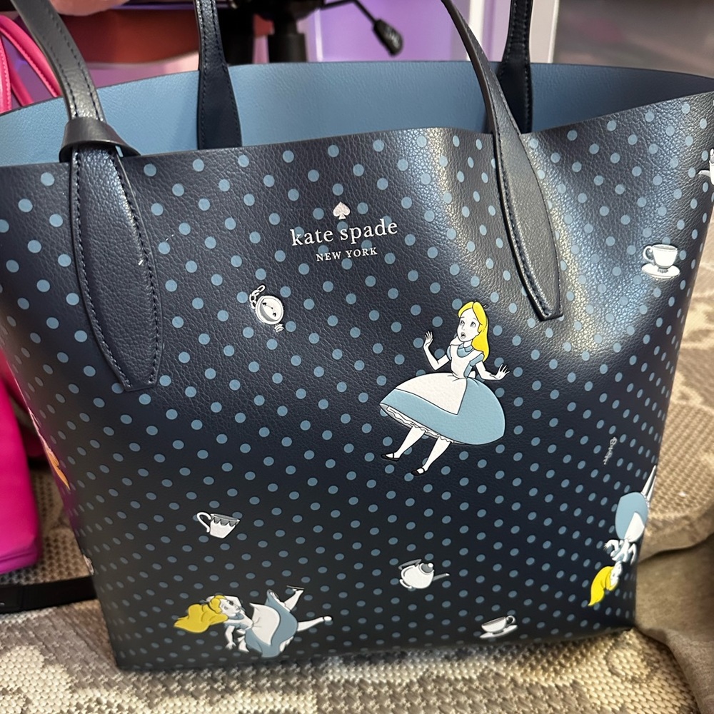 Kate Spade Alice in Wonderland Large Tote Bag